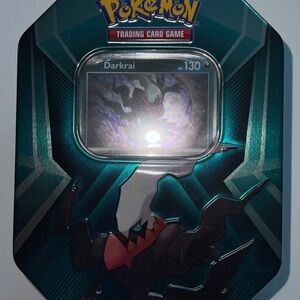 Pokemon Trading Card Tin with Dark Design